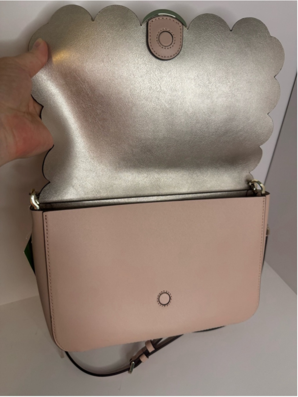 #405 Kate Spade NWT Magnolia Street Isabella Leather Blush Pink Crossbody Bag - Picture 9 of 17